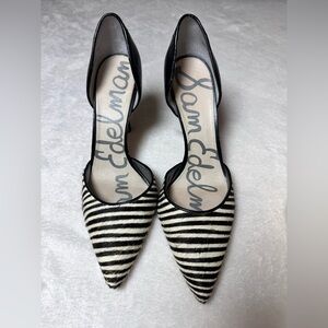 Sam Edelman Real Calf Hair Zebra‎ Striped Heels Size 7